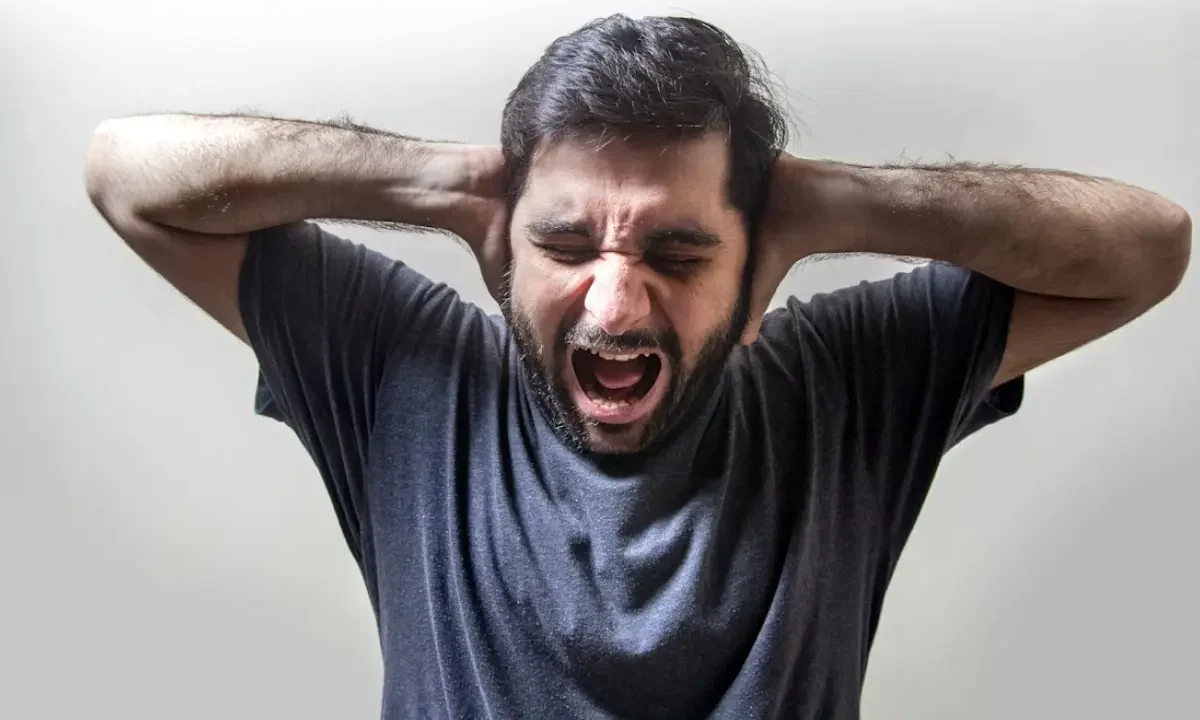 Practicing mindful breathing to calm panic attack